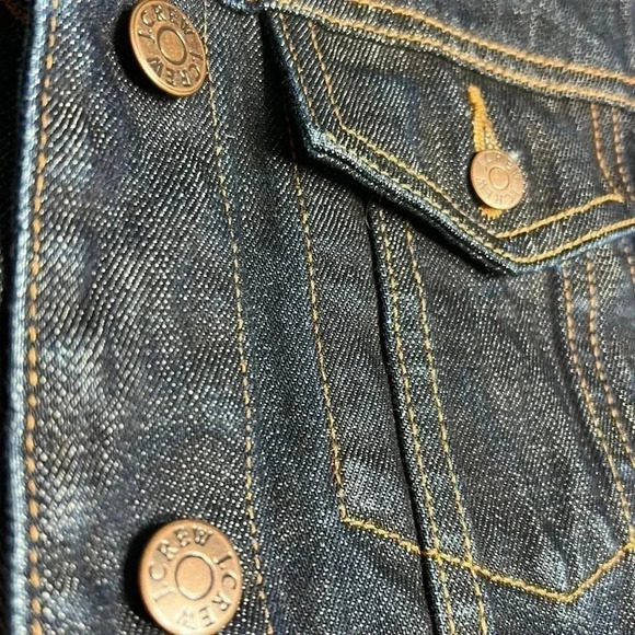 NWOT J. Crew Cropped blue denim jean jacket ,festival western,country, - Picture 13 of 13